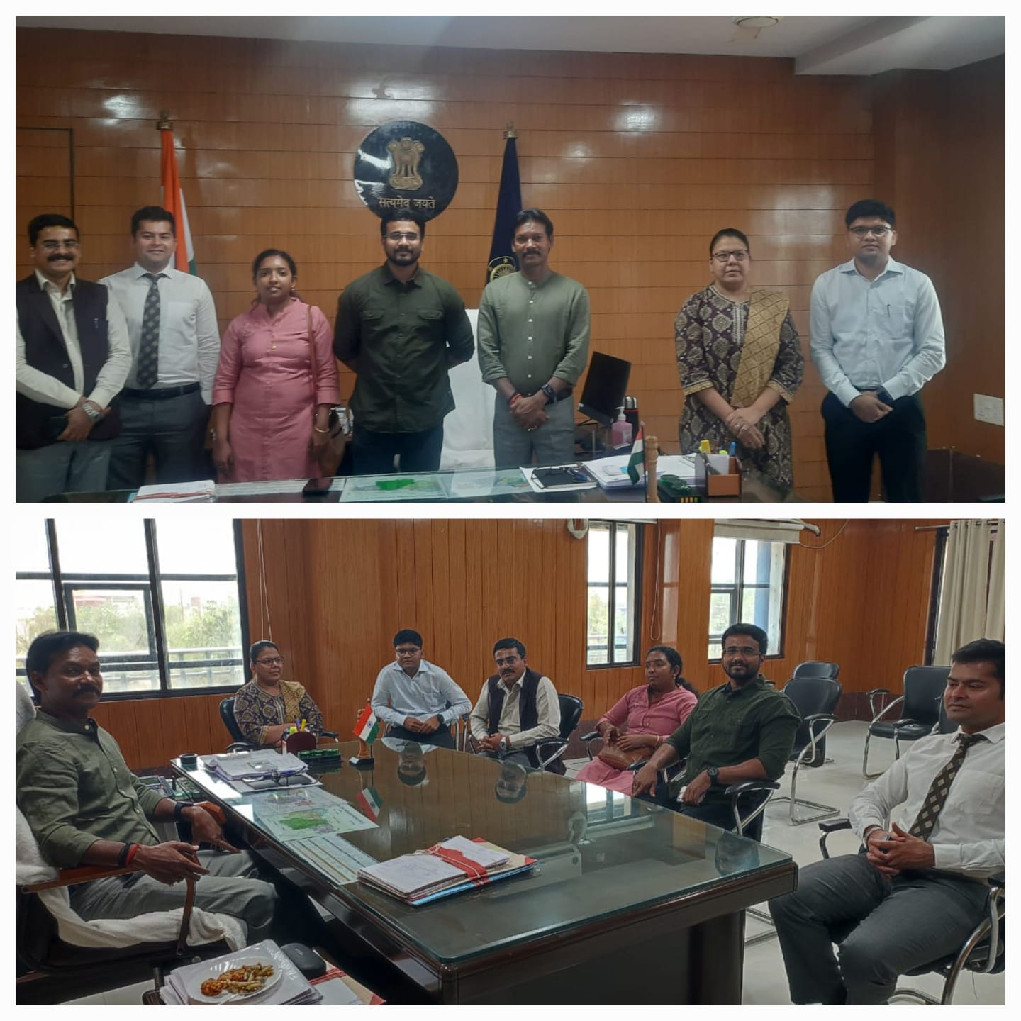 जिले में पहुंचा प्रशिक्षु आईएएस का अध्ययन दल,कलेक्टर के.एल.चौहान से की सौजन्य मुलाकात