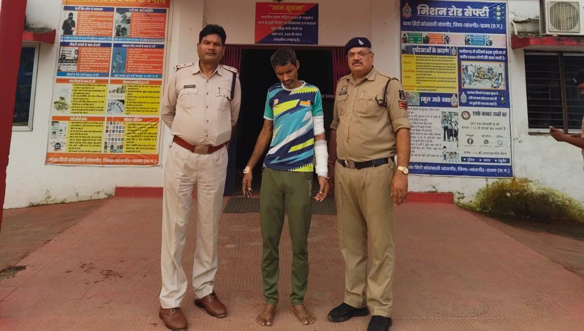 पत्नी के चरित्र शंका पर चाकूनुमा हथियार से मारकर हत्या करने वाला आरोपी गिरफ्तार
