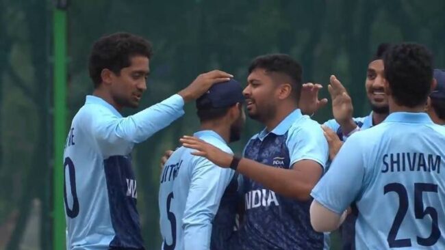 एशियन गेम्स 2023 :  टीम इंडिया ने नेपाल को 23 रनों से हराया, सेमीफाइनल में जगह पक्की की 