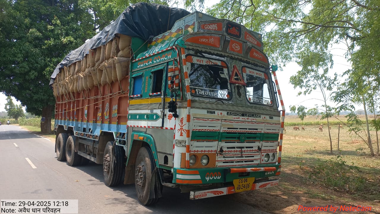 खाद्य विभाग की बड़ी कार्यवाही,अवैध धान परिवहन पर कसा शिकंजा, 700 बोरी धान जब्त 
