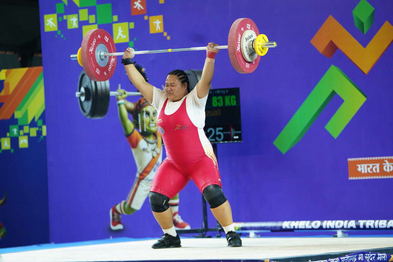 खेलो इंडिया ट्राइबल गेम्स 2026 : महिला 86+ किग्रा वेटलिफ्टिंग में मिजोरम की ज़ोसांगज़ुआली ने जीता स्वर्ण