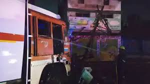 Bhilai:  बारूद से भरा ट्रक दुर्घटना का शिकार बड़ा हादसा टला