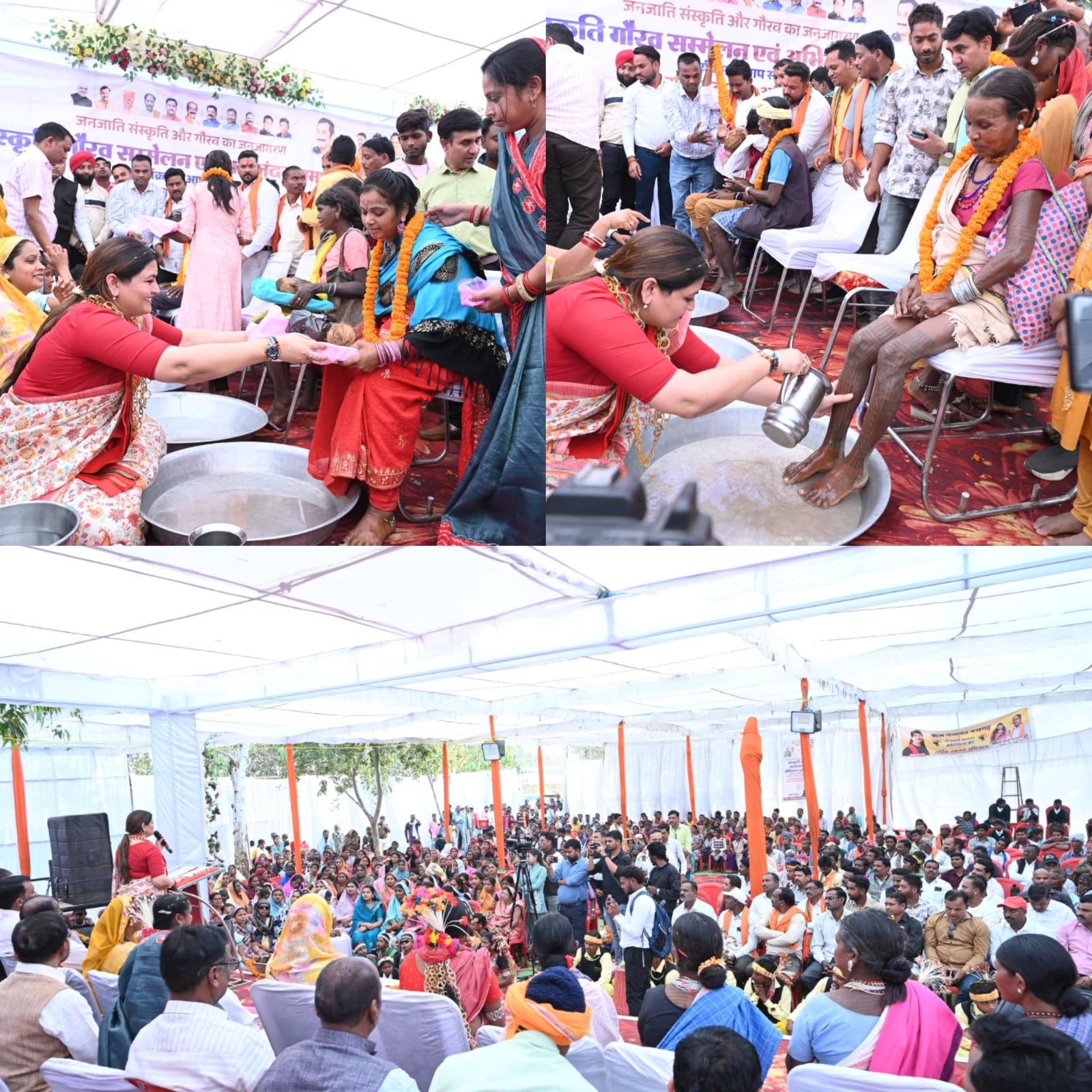 64 आदिवासी परिवार के लोगों ने की घर वापसी, पंडरिया विधायक भावना बोहरा ने पैर पखारकर किया अभिनंदन 