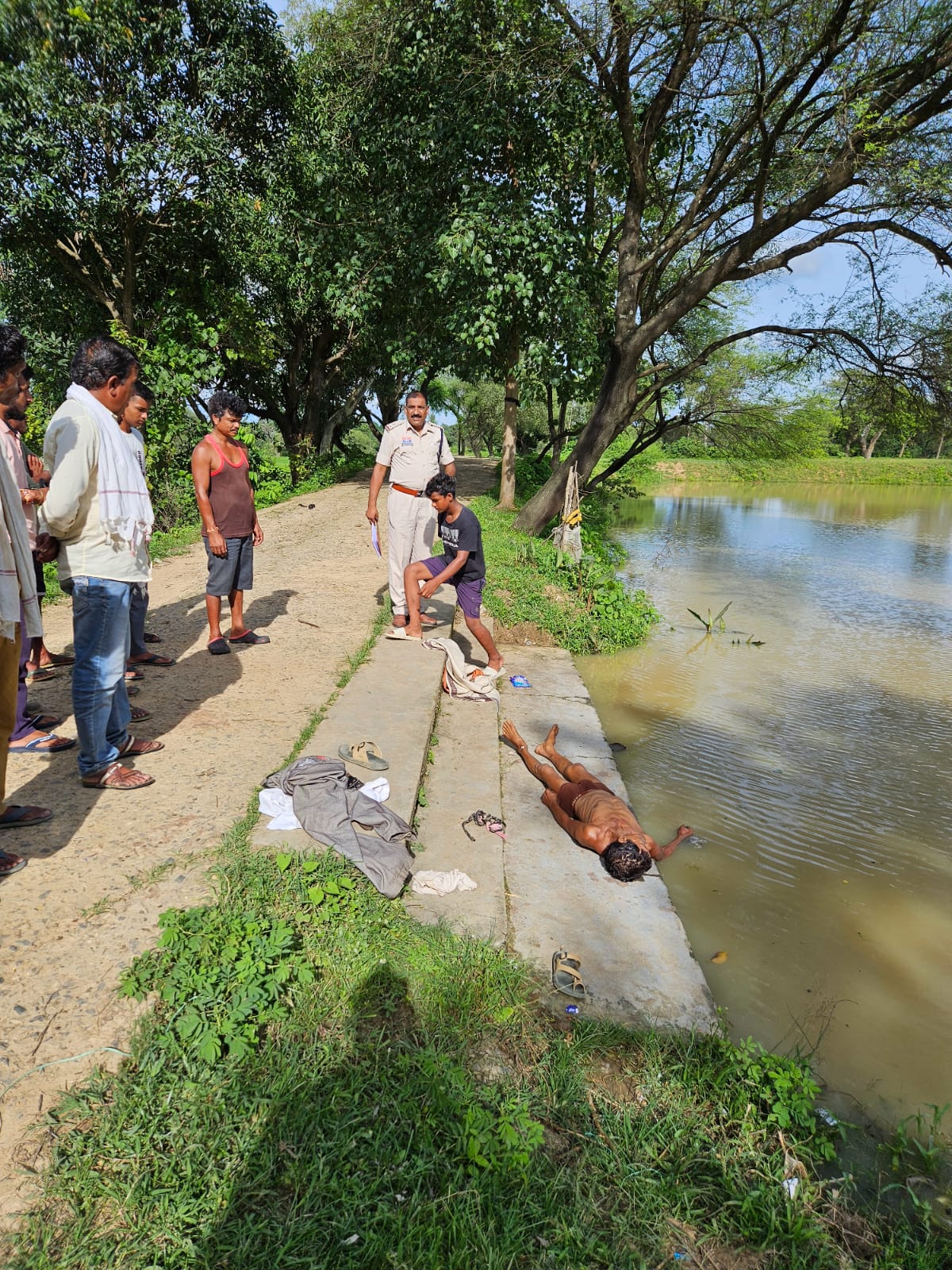 तालाब में डुबने से 62 वर्षीय वृद्ध की मौत जांच में जुटी पुलिस 