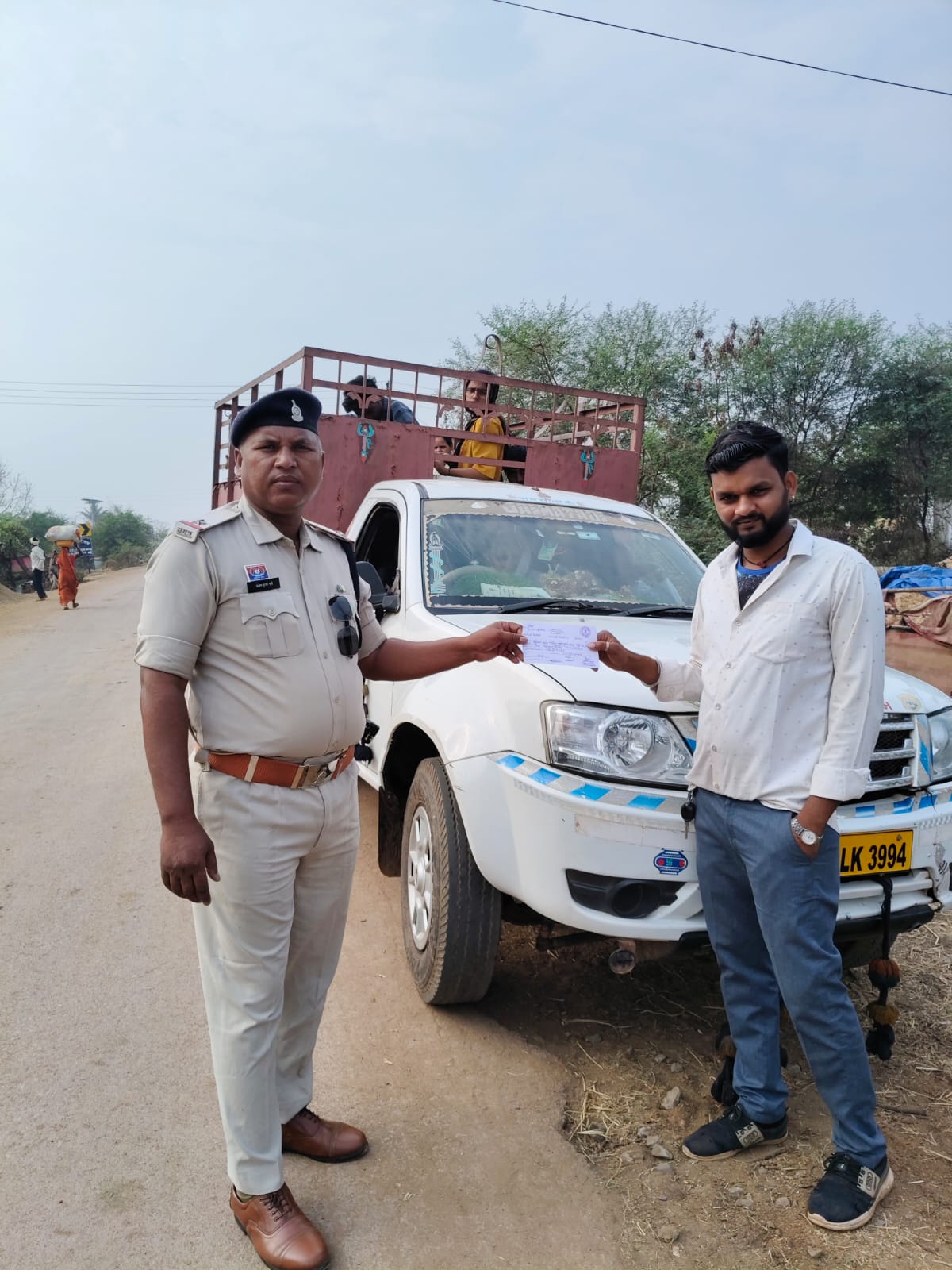 मोटर व्हीकल एक्ट के तहत 18 वाहन चालक पर की गई कार्यवाही