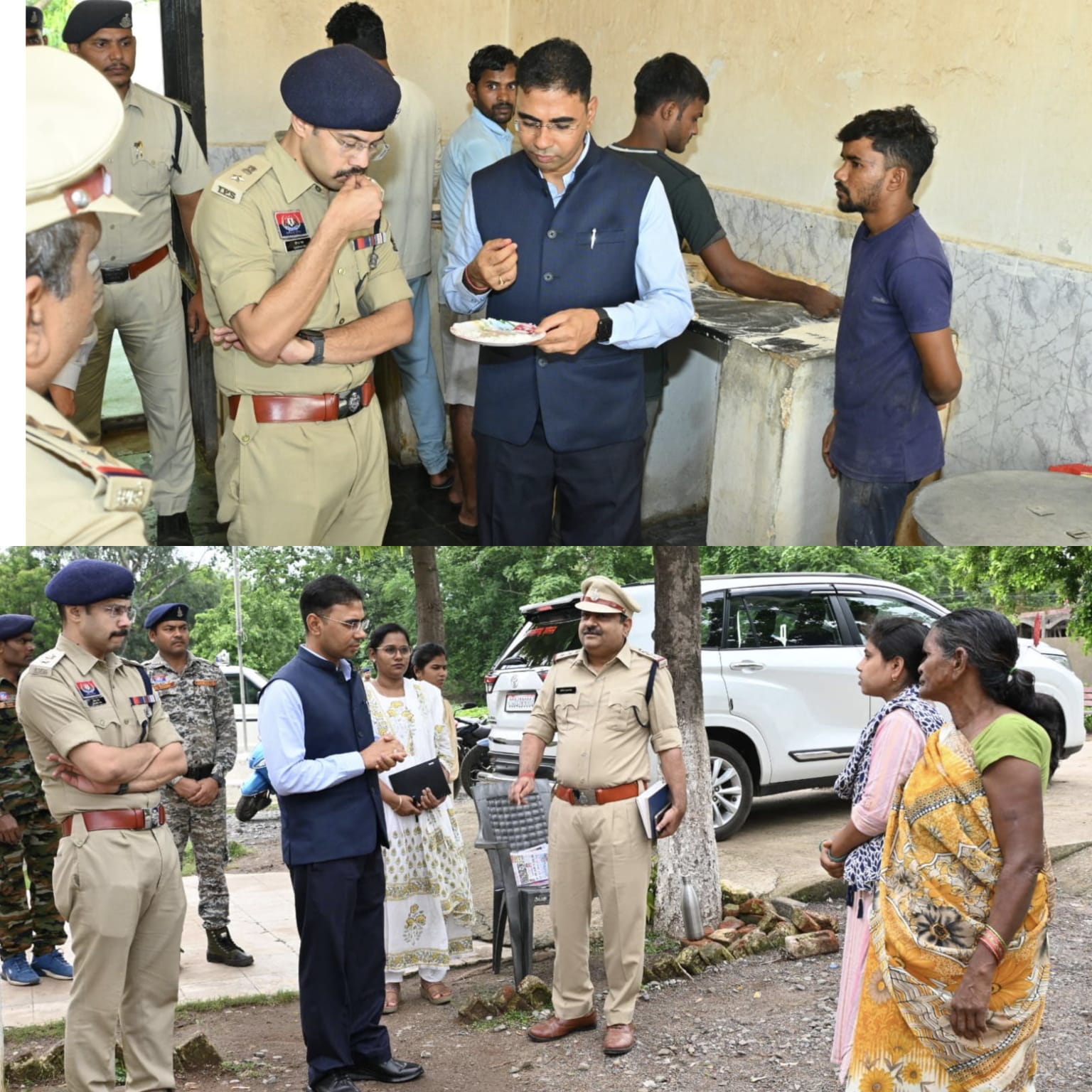 जिला जेल पहुंचे कलेक्टर कुलदीप शर्मा और एसपी गौरव राय, बंदियों को हुनर सिखाने पर जोर; व्यवस्थाओं का लिया जायजा