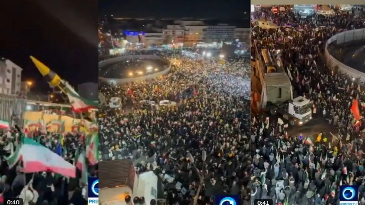 ईरान का पावर शो: मिसाइल लॉन्चर के साथ सड़कों पर उतरी IRGC, इजरायल-अमेरिका को चेतावनी