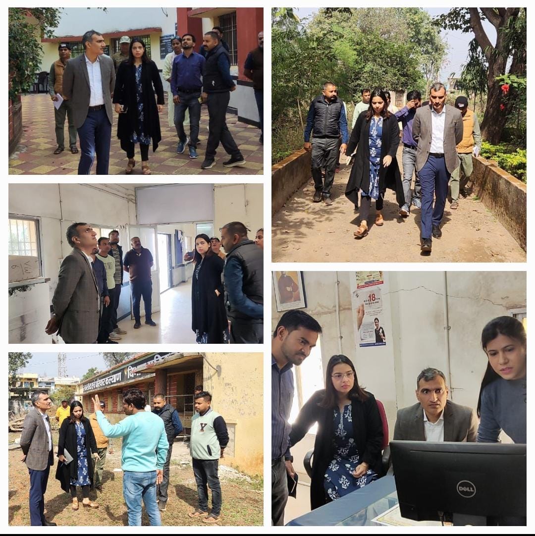 कलेक्टर शर्मा ने किया एसडीएम, तहसील कार्यालय, सीएमएचओ,आईटीआई  और नगर पालिका कार्यालयों का निरीक्षण