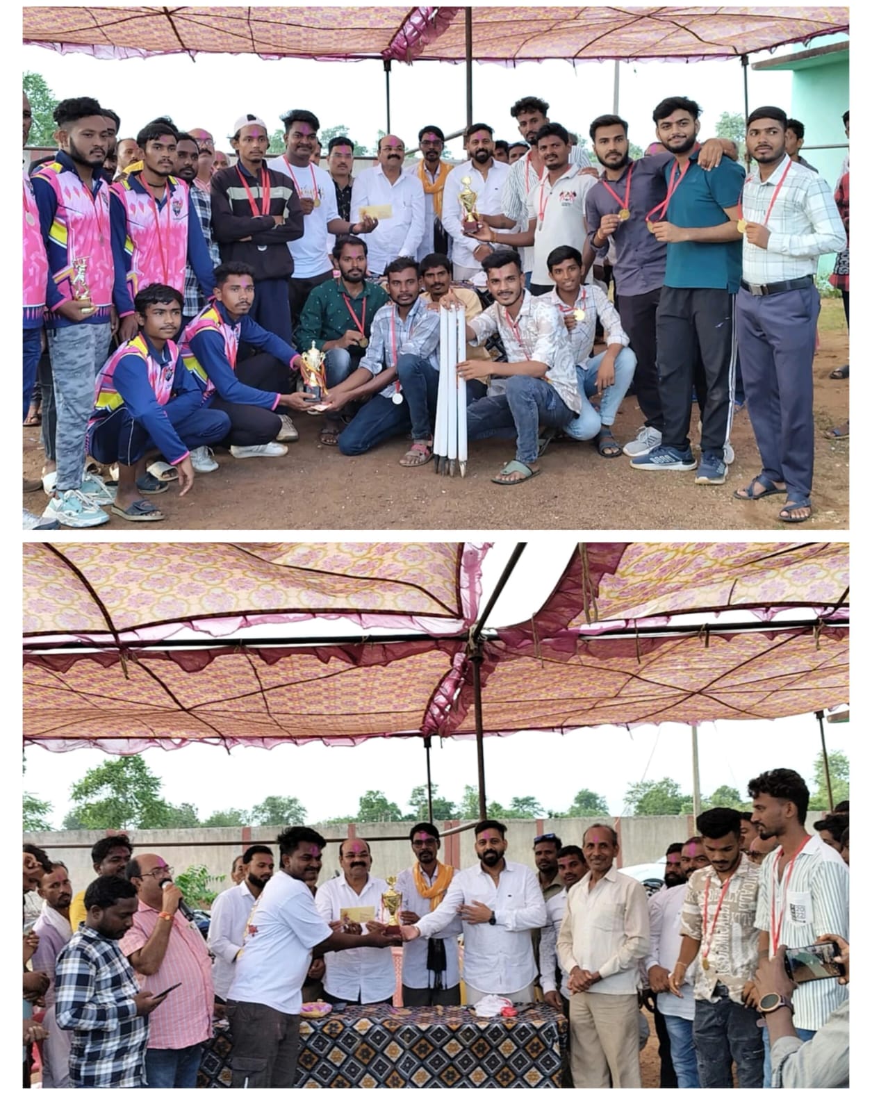 ग्राम घोघरा में क्रिकेट प्रतियोगिता का हुआ आयोजन 