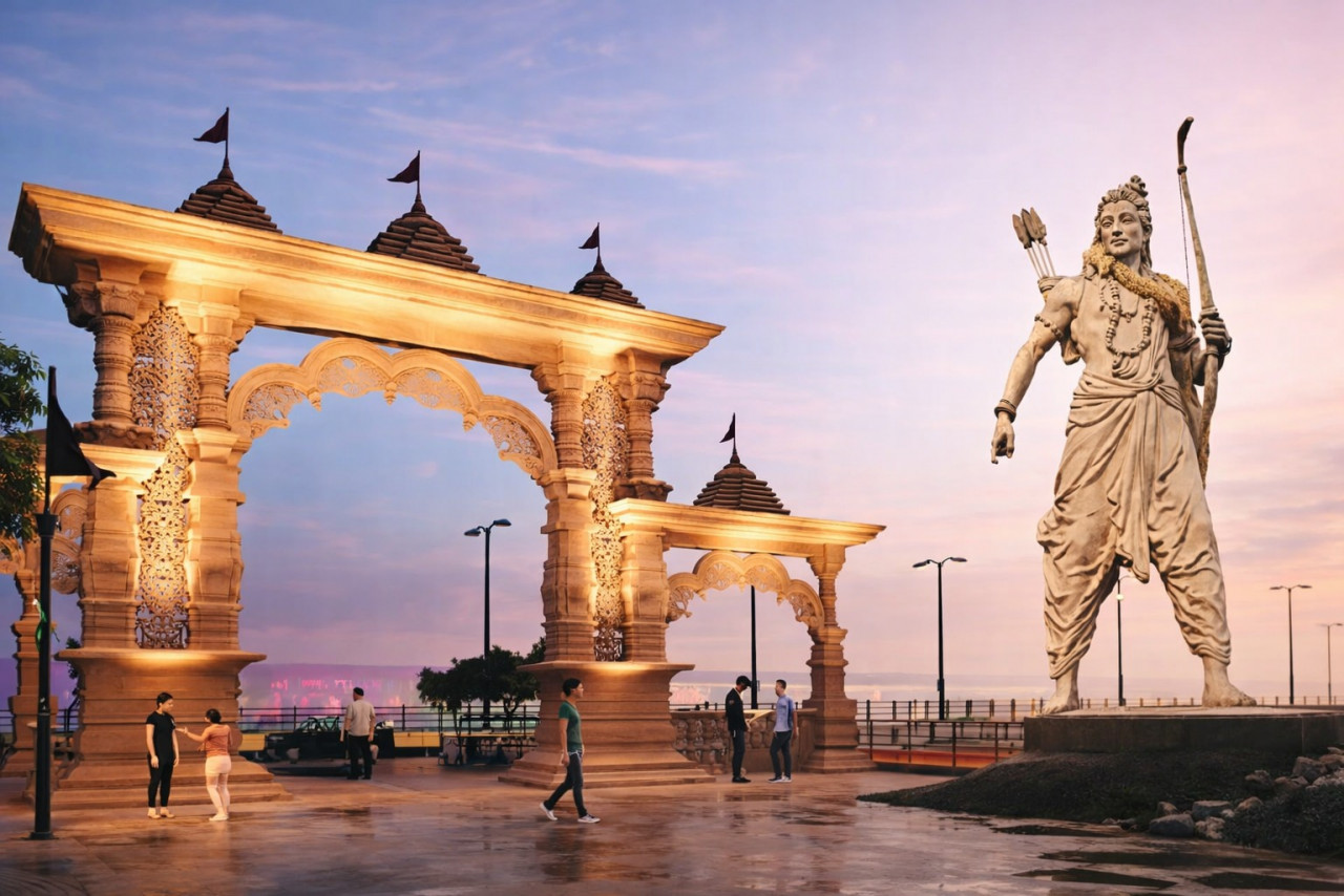 51 फीट की दिव्य वनवासी श्रीराम की प्रतिमा ग्वालियर से रवाना,भगवान श्रीराम के ननिहाल चंद्रखुरी में स्थापित होगी 