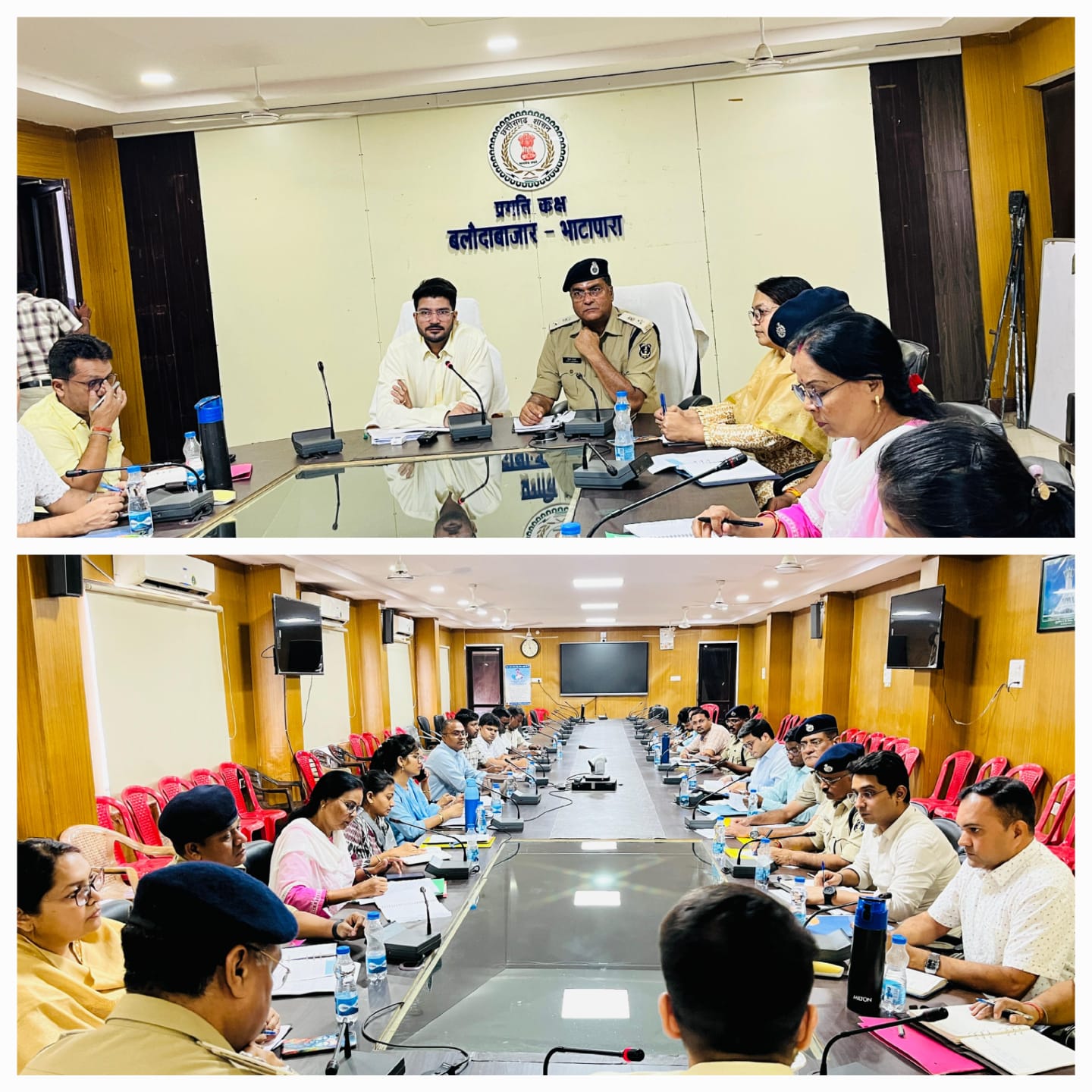 पुलिस पेट्रोलिंग बढ़ाने एवं सूचना तंत्र को मजबूत करने पर जोर,कानून व्यवस्था की समीक्षा-कलेक्टर,एसपी