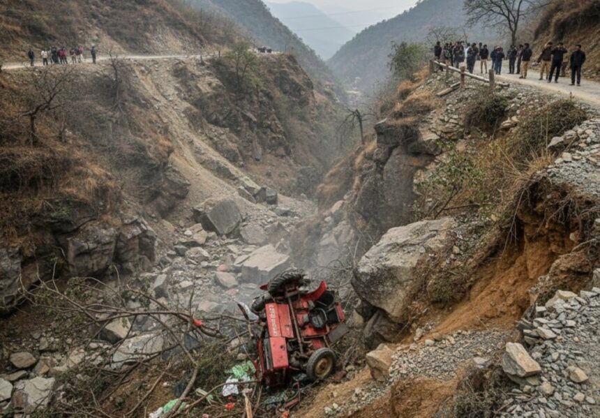 दर्दनाक सड़क दुर्घटना : कवर्धा में ट्रैक्टर पलटने से चालक की मौत, 5 मासूम घायल