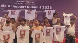 AI समिट में ट्रेड डील के खिलाफ यूथ कांग्रेस का प्रदर्शन, हिरासत में लिए गए