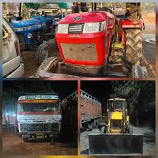 रेत, मुरुम और पत्थर के अवैध कारोबार पर शिकंजा, 7 वाहन जब्त