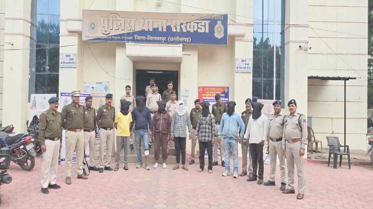 सराफा व्यवसायी से लूटकांड मामले में बड़ा खुलासा,अंतर्राज्यीय गैंग के 7 आरोपी गिरफ्तार