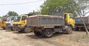 सूरजपुर : अवैध रेत खनन पर प्रशासन की बड़ी कार्रवाई, 7 वाहन जब्त