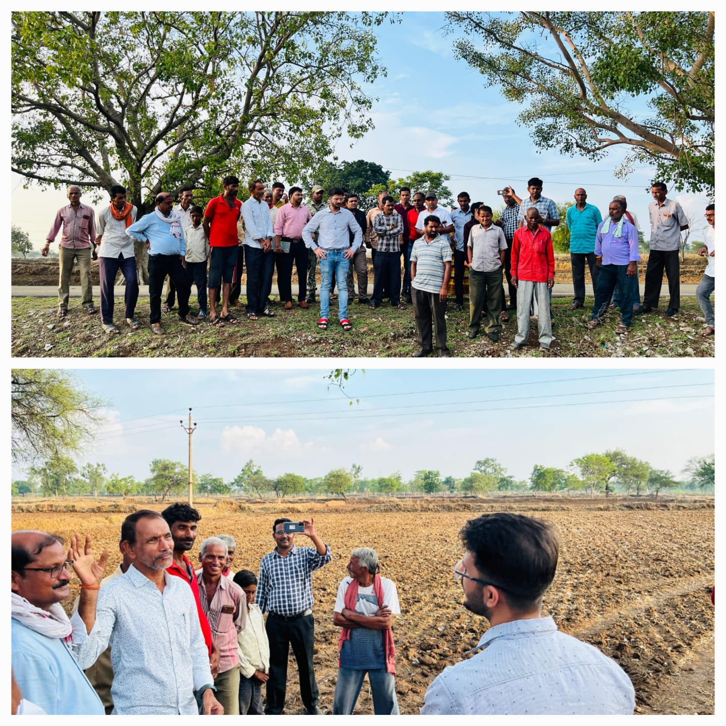 किसानी कार्य का जायजा लेने कलेक्टर दीपक सोनी पहुंचे खेत,किसानों को आधुनिक टेक्नोलॉजी का उपायोग करने की दी सलाह 