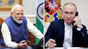 प्रधानमंत्री मोदी और व्लादिमीर पुतिन ने टेलीफोन पर की बातचीत,ट्रंप के साथ हुई बातचीत के बारे में दी जानकारी