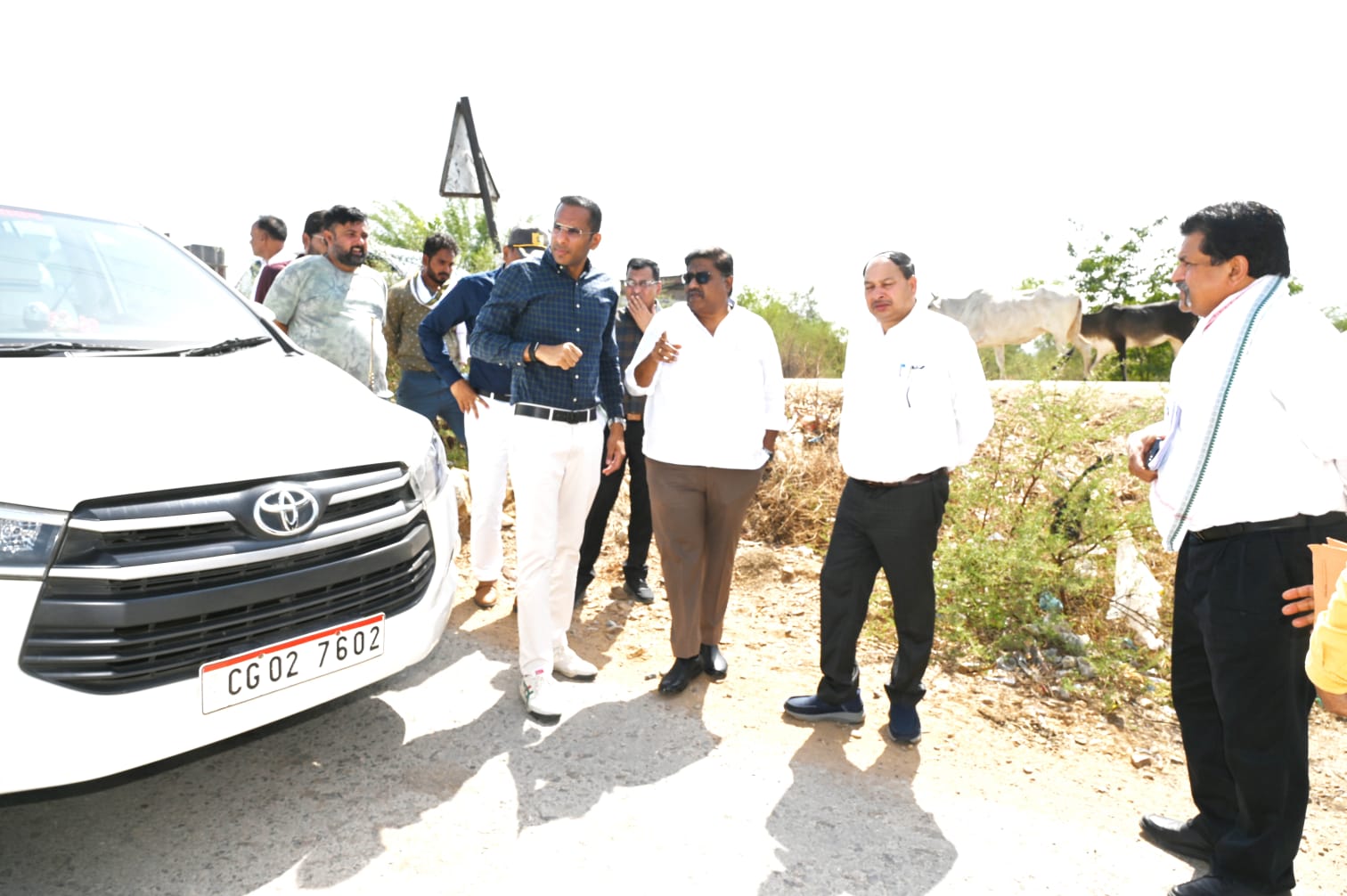 निर्माणाधीन राष्ट्रीय राजमार्ग 130ए का पीडब्लूडी सचिव  मुकेश कुमार बंसल ने किया निरीक्षण
