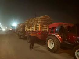 राजस्व विभाग की टीम द्वारा दो ट्रैक्टरों से अवैध धान परिवहन पर की गई कार्यवाही