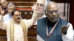 संसद में संविधान बदलने की बात पर तीखा विवाद,नड्डा बोले- संविधान का उल्लंघन..खरगे ने आरोपों का किया खंडन
