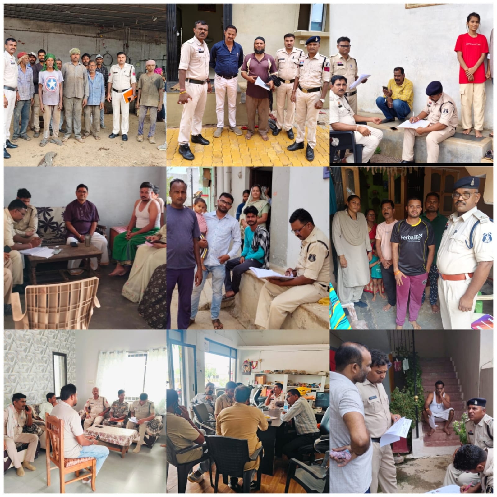 नगर पंचायत बेरला, साजा एवं खम्हरिया के सभी वार्डों में 303 मकान में किराये से रहने वाले 533 किरायेदारों एवं मुसाफिरों के आधार कार्ड की गई सख्त जांच कार्यवाही