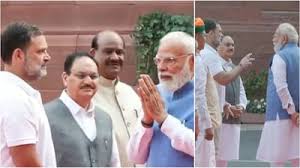 हाथ मिलाकर की बात: संसद में PM मोदी और राहुल गांधी की मुलाकात चर्चा में