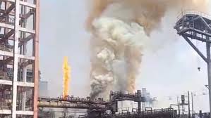 नगरनार स्टील प्लांट में भीषण आग, 10 किलोमीटर दूर तक दिखी लपटें