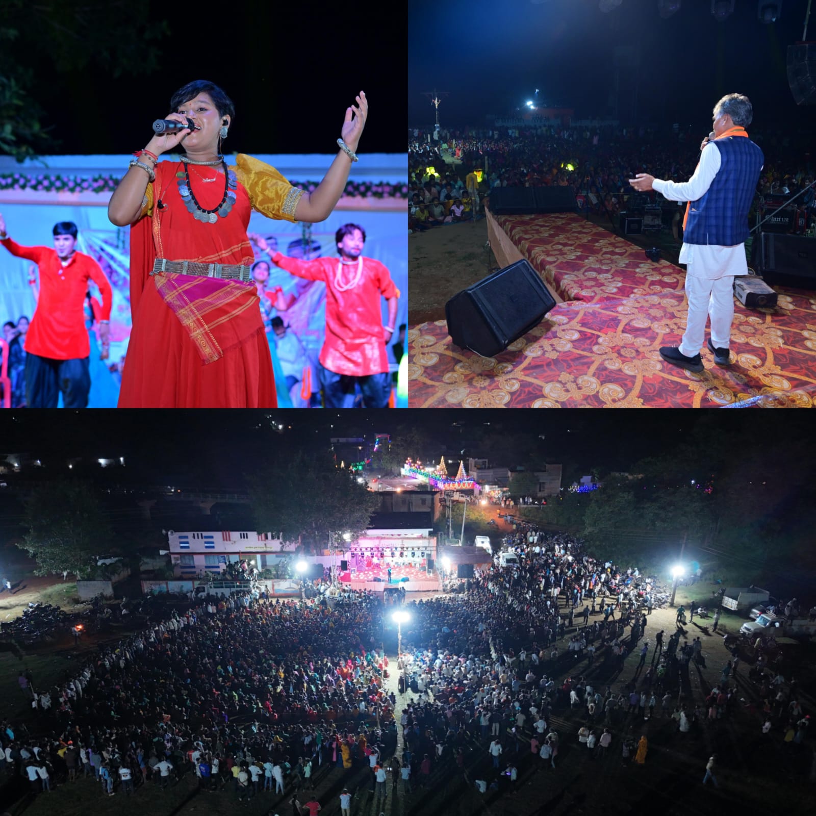ग्राम बिरनपुर में भव्य सांस्कृतिक संध्या का आयोजन, आरू साहू की प्रस्तुति ने बांधा समां