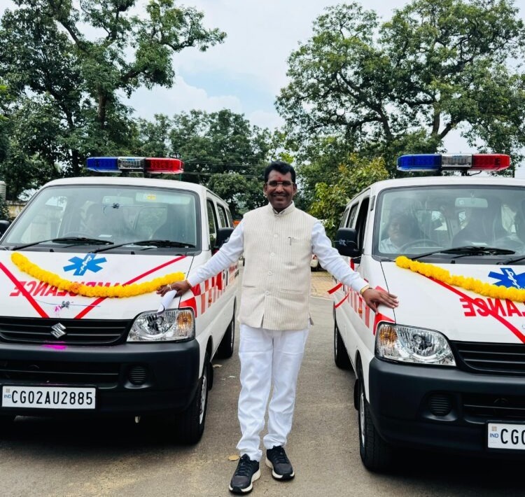 जनसेवा का नया अध्याय: विधायक रोहित साहू की सौगात, दुर्गम गांवों तक पहुंचेगी स्वास्थ्य सुविधा — दो नई एंबुलेंस से बदलेगी तस्वीर