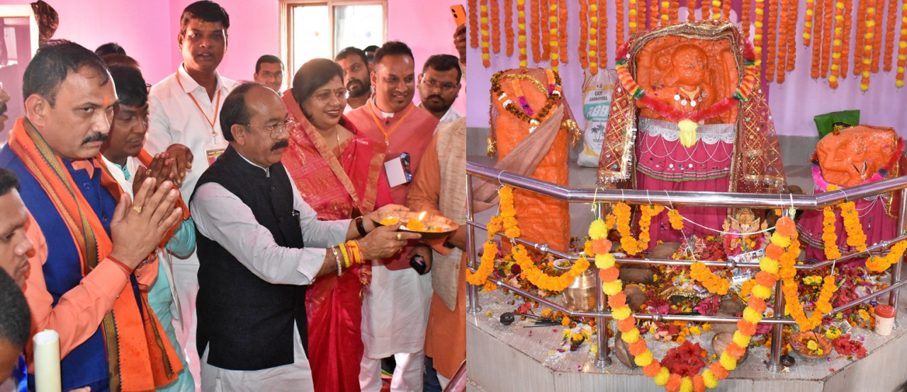 उप मुख्यमंत्री  साव और स्वास्थ्य मंत्री जायसवाल ने माता बहादुर कलारिन की पूजा कर प्रदेश की सुख-समृद्धि की कामना की