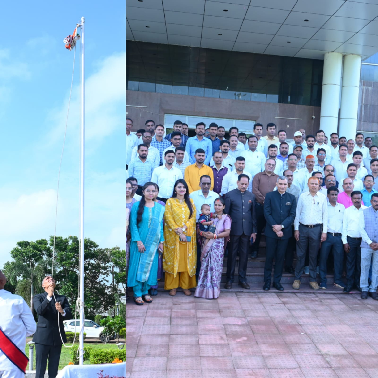 कलेक्टर रणबीर शर्मा ने कलेक्टोरेट एवं निवास में किया ध्वजारोहण
