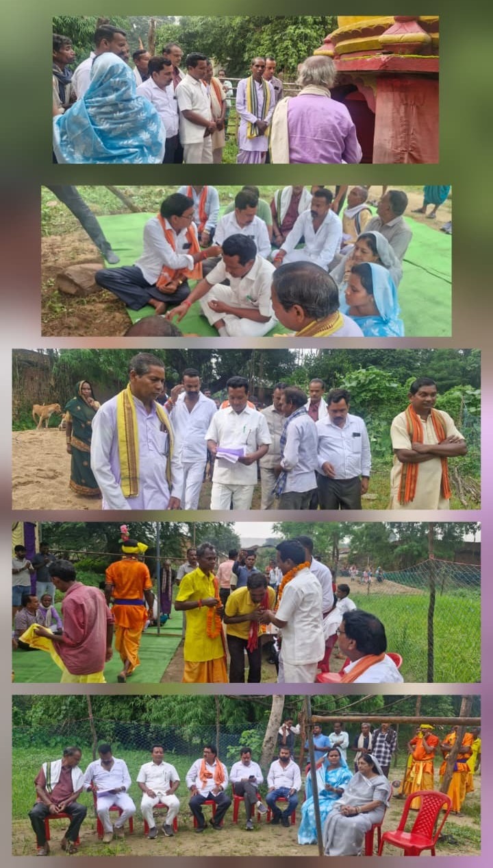 सांसद राधे श्याम राठिया ने चंद्र शेखर पुर ( एडु)  में किया  भूमि पूजन