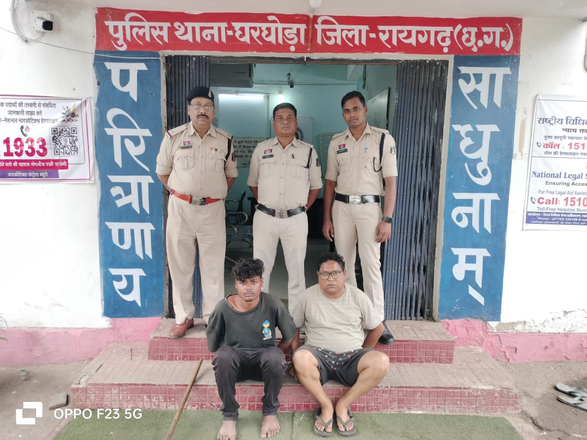  ग्राम टेंडा में बुजुर्ग की मौत मामले में घरघोड़ा पुलिस ने किया हत्या का खुलासा