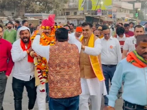 नवनियुक्त जिला भाजपा अध्यक्ष कोमल सिंह राजपूत का बजरंगियों ने किया ऐतिहासिक स्वागत