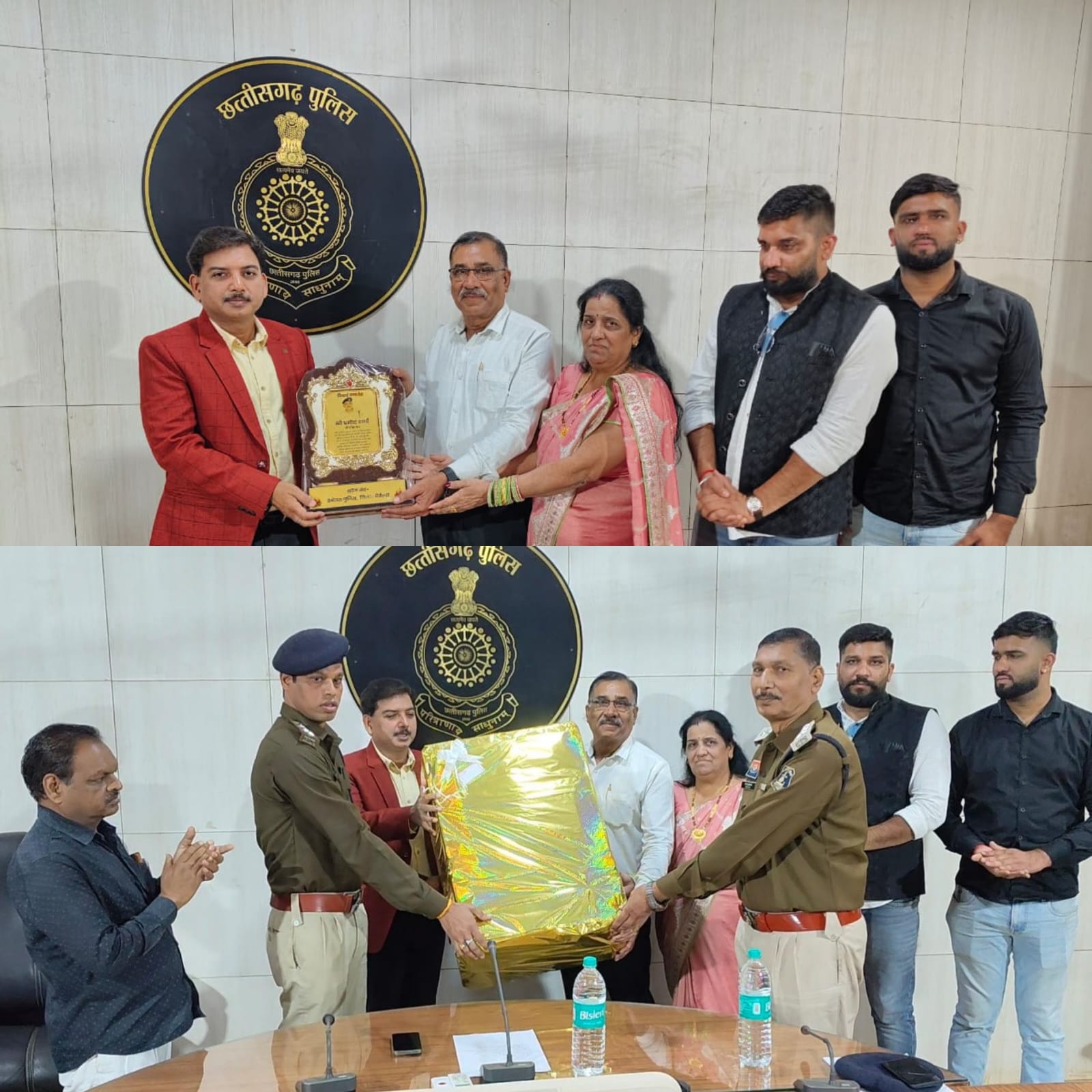 बेमेतरा जिले में कार्यरत निरीक्षक प्रमोद शर्मा के सेवानिवृत्त होने पर दी गई  भाव पूर्ण विदाई