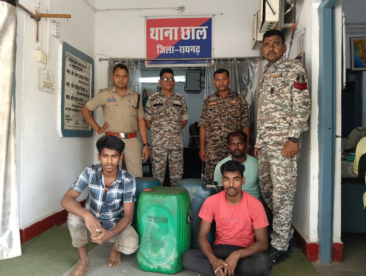  डीजल की अफरा-तफरी: छाल पुलिस ने दबिश देकर तीन आरोपी दबोचे, 190 लीटर डीजल जब्त