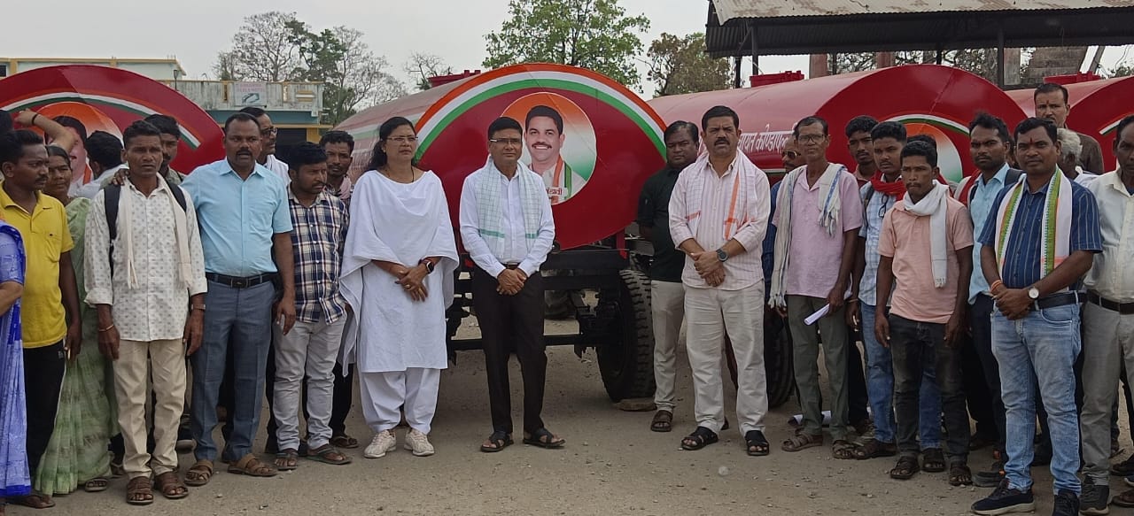 पेयजल संकट से राहत: विधायक विक्रम मंडावी ने 8 पंचायतों को वितरित किए पानी टैंकर