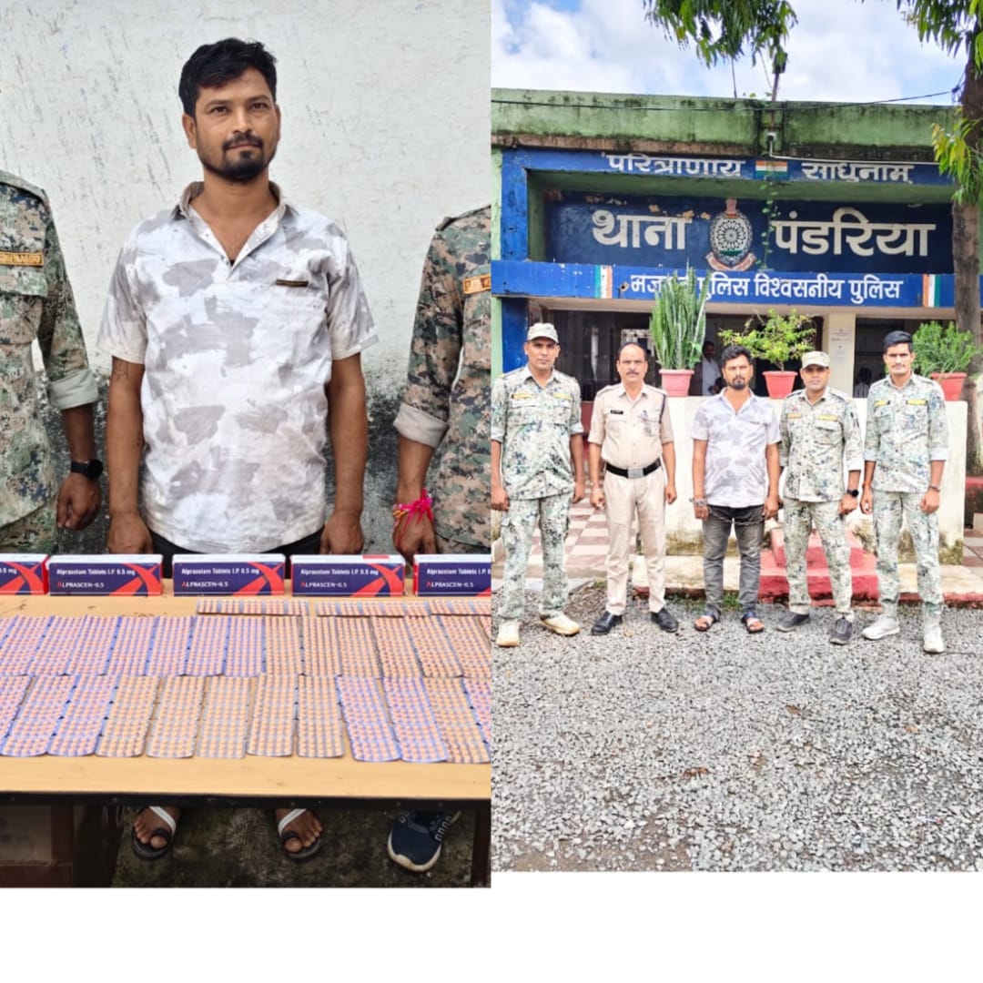 कबीरधाम पुलिस का बड़ा वार – 3000 नशीली टैबलेट के सौदागर पर शिकंजा, अब जेल में ही गोलियां गिननी होंगी