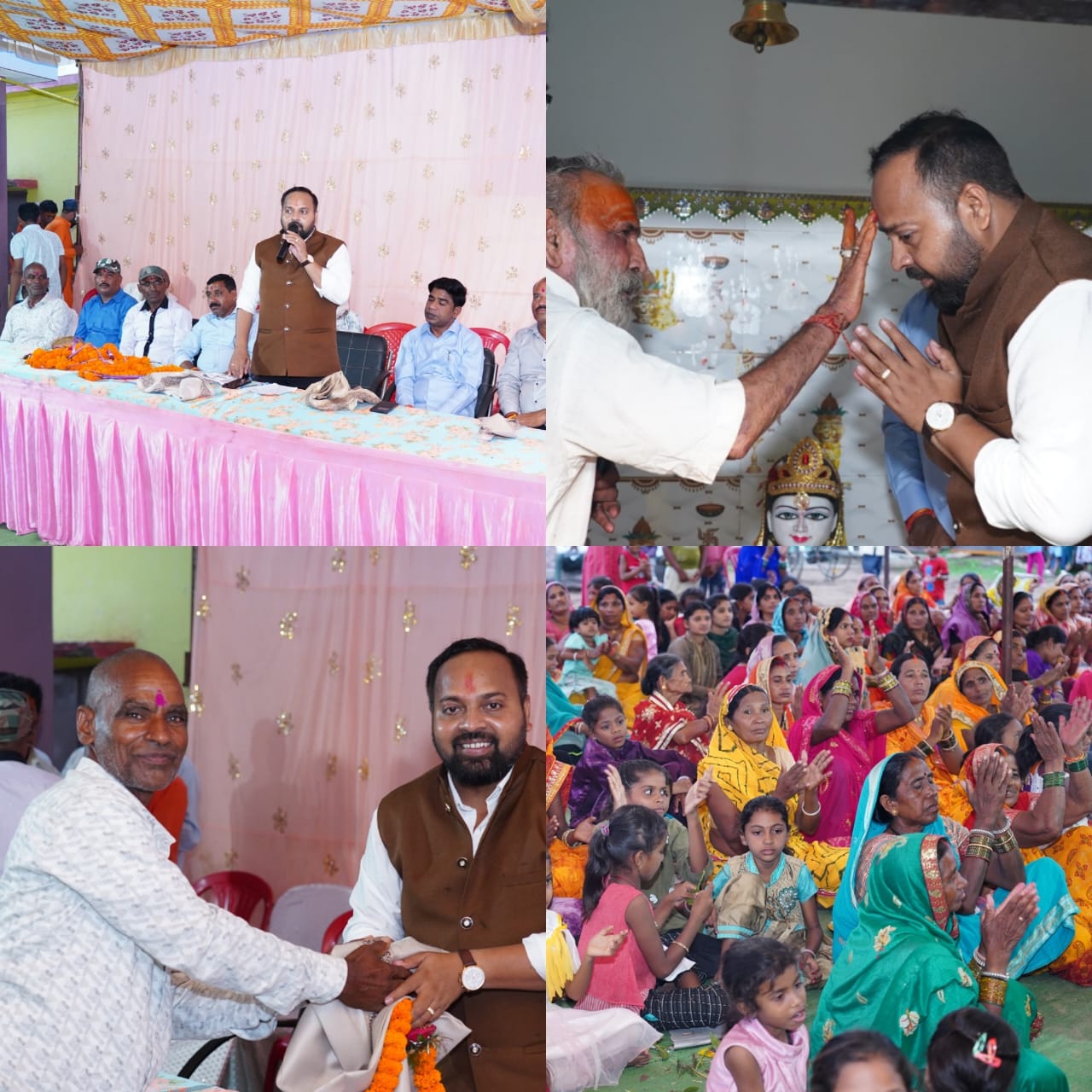 विधायक दीपेश साहू भक्त माता कर्मा मंदिर प्राण प्रतिष्ठा समारोह में हुए शामिल