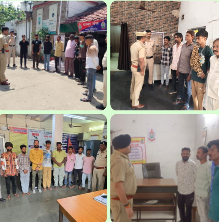 रायपुर में पुलिस का बड़ा एक्शन: 132 बदमाशों की चेकिंग, 11 वारंटी गिरफ्तार