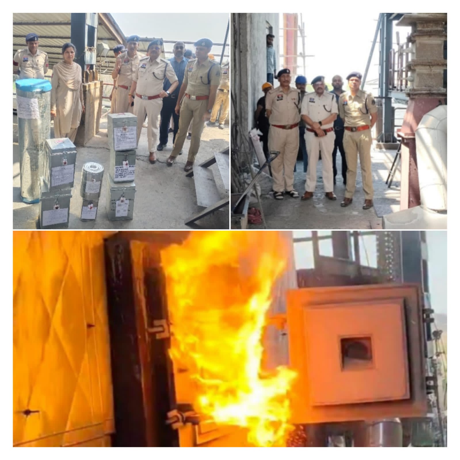 बेमेतरा पुलिस की बड़ी कार्रवाई: 17.88 लाख के गांजा, नशीली टेबलेट और इंजेक्शन किए नष्ट