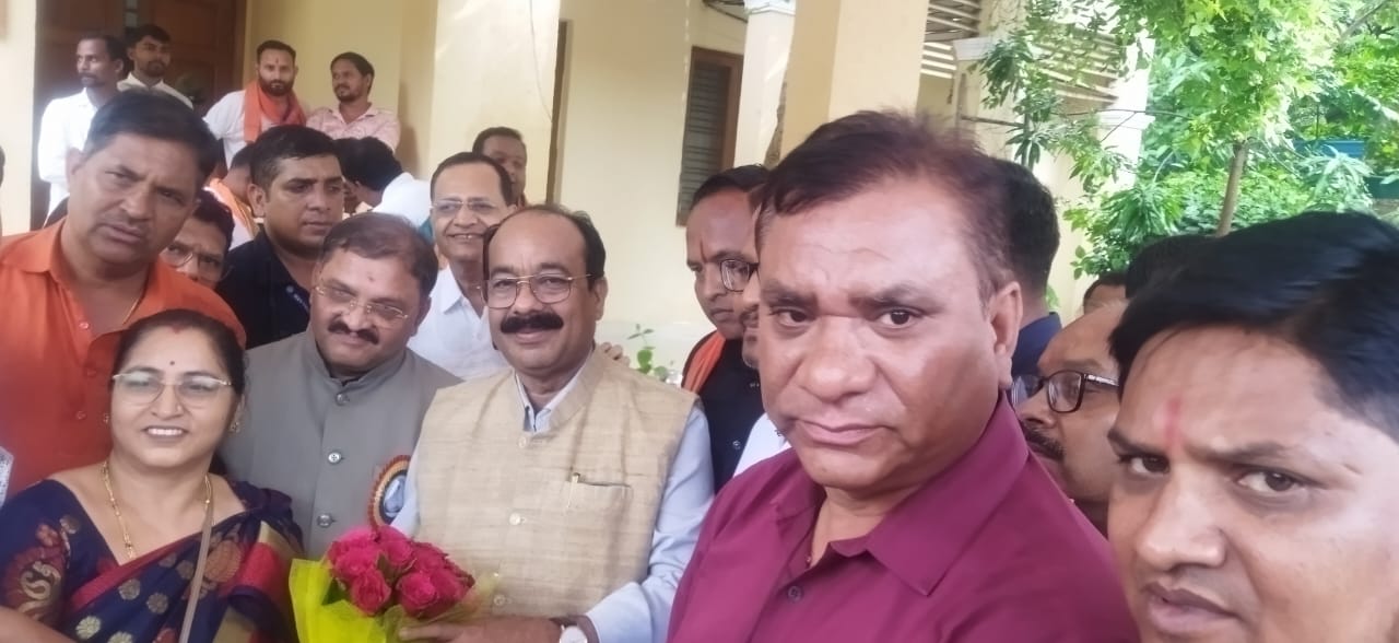 जिला साहू संघ द्वारा स्वागत