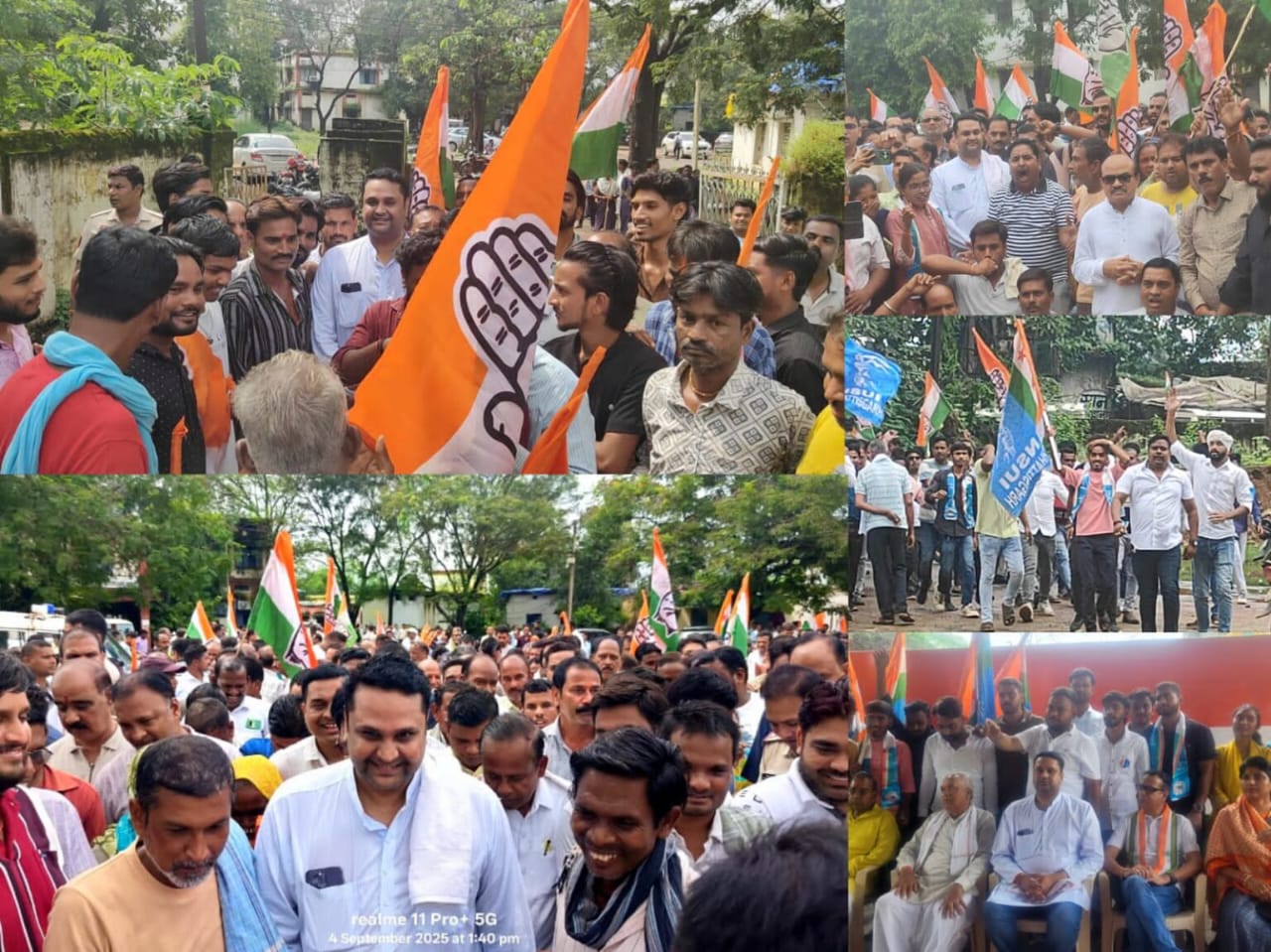 उमेश पटेल के नेतृत्व में क्षेत्र में चल रहे खाद संकट पर खरसिया कांग्रेस का हल्ला बोल, हजारों किसानों के साथ घेराव किया तहसील का 