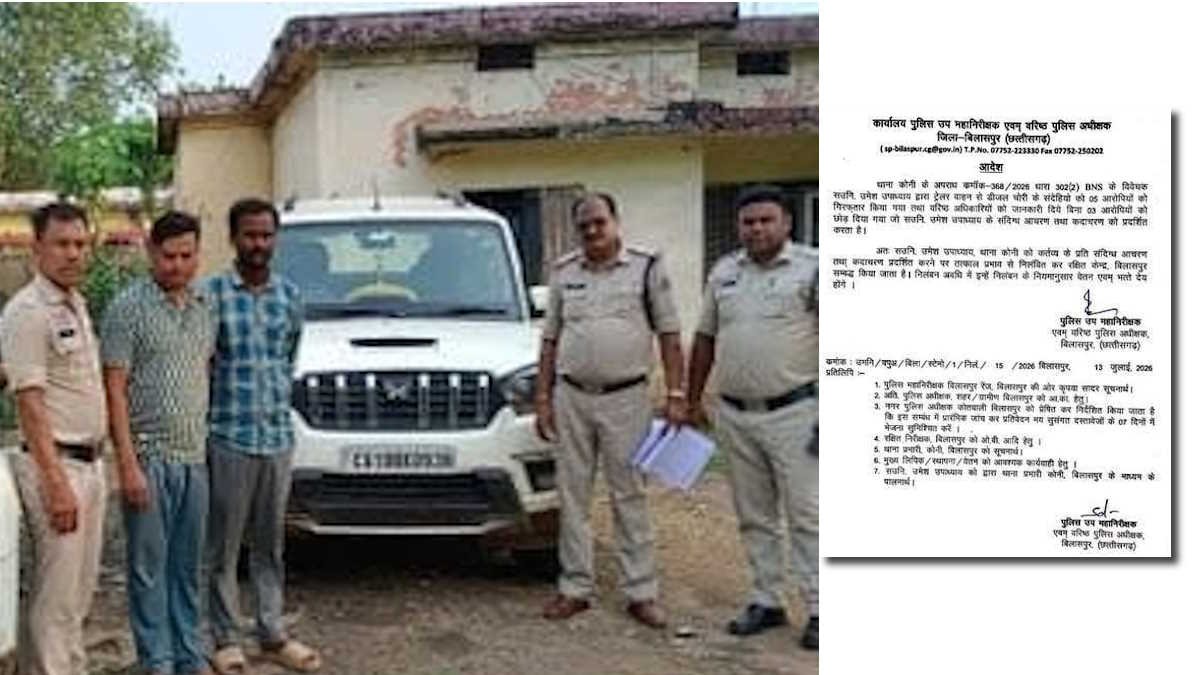  बिलासपुर में डीजल चोरों को छोड़ने वाले ASI पर बड़ी कार्रवाई, SSP ने किया सस्पेंड