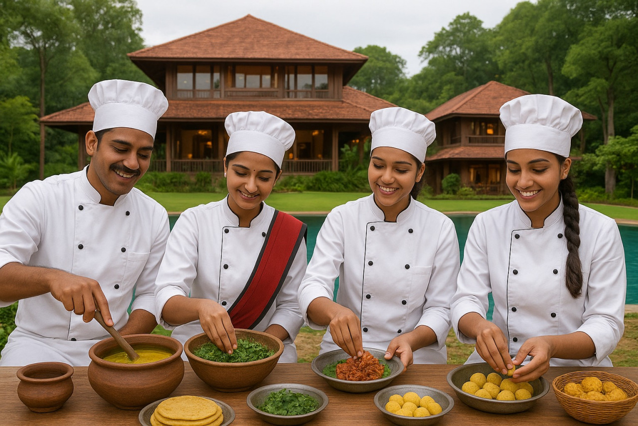 दंडामी लक्जरी रिसॉर्ट चित्रकोट बस्तर में पारंपरिक छत्तीसगढ़ी एवं जनजातीय व्यंजन प्रतियोगिता का आयोजन