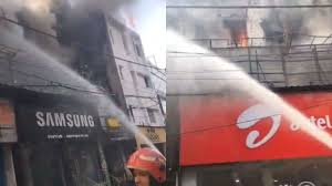 A huge fire broke out in a restaurant in the capital, fire engines reached the spot to extinguish it