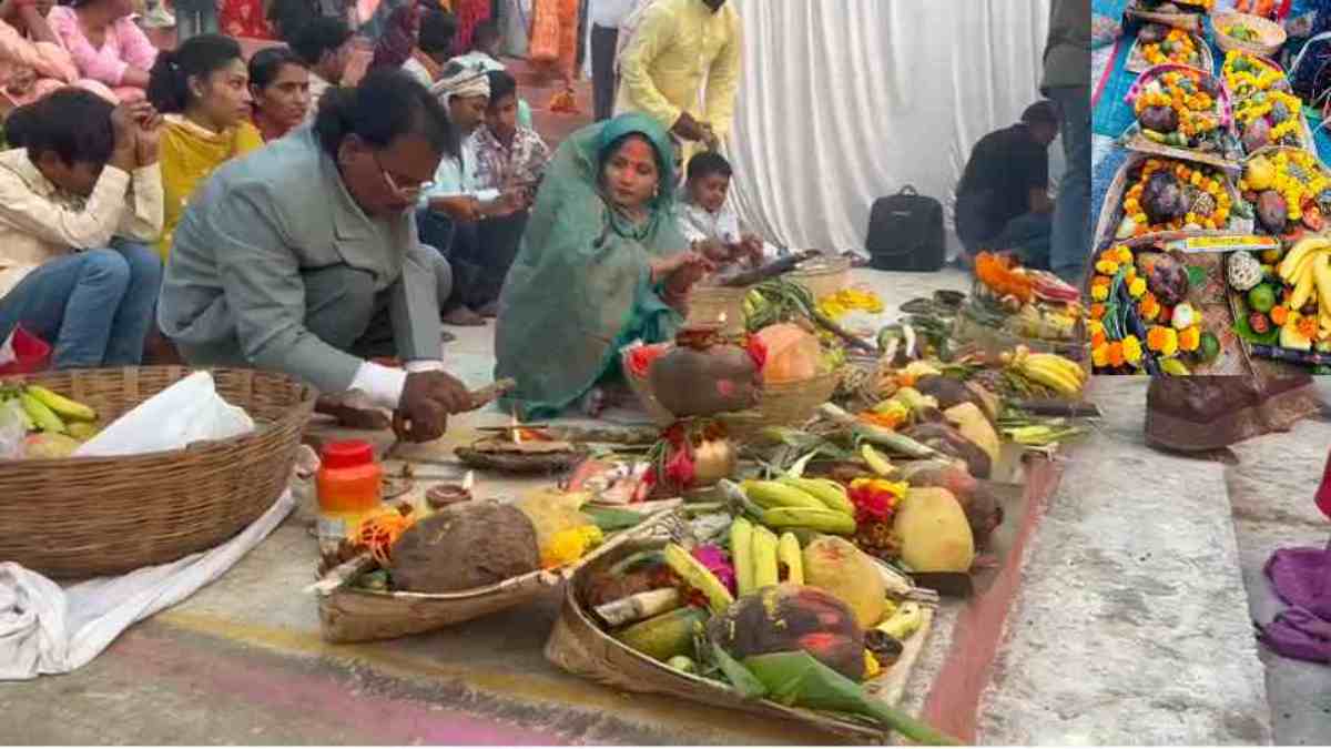 छठ पर्व की धूम : व्रती महिलाओं ने डूबते सूर्य को दिया अर्घ्य, महादेव घाट में उमड़ी श्रद्धालुओं की भीड़