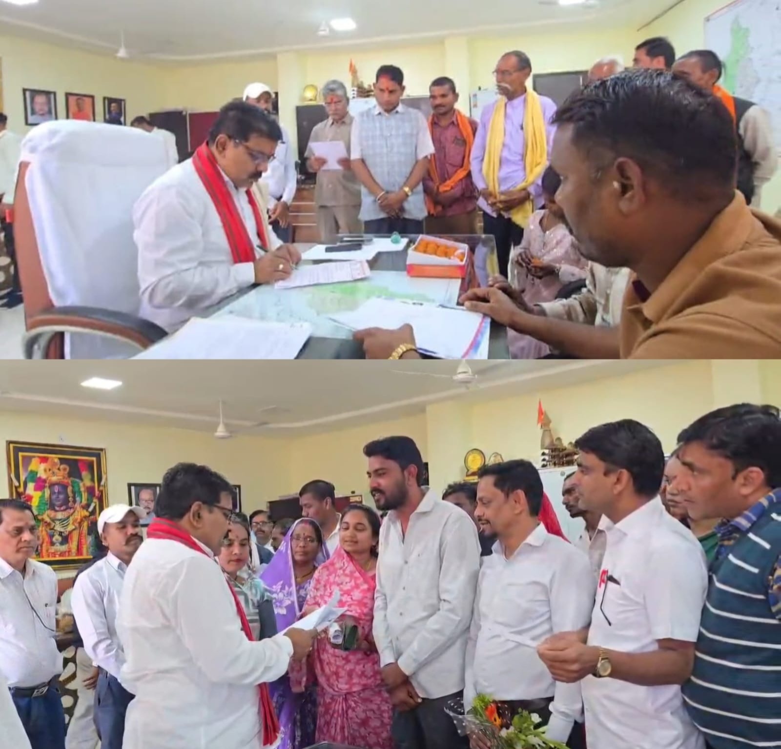 उपमुख्यमंत्री विजय शर्मा ने विधायक कार्यालय में लोगों से की मुलाकात