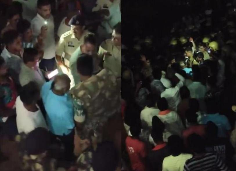 नकटी गांव में प्रशासन बनाम ग्रामीण! बेदखली कार्रवाई का जमकर विरोध, भारी पुलिस बल तैनात